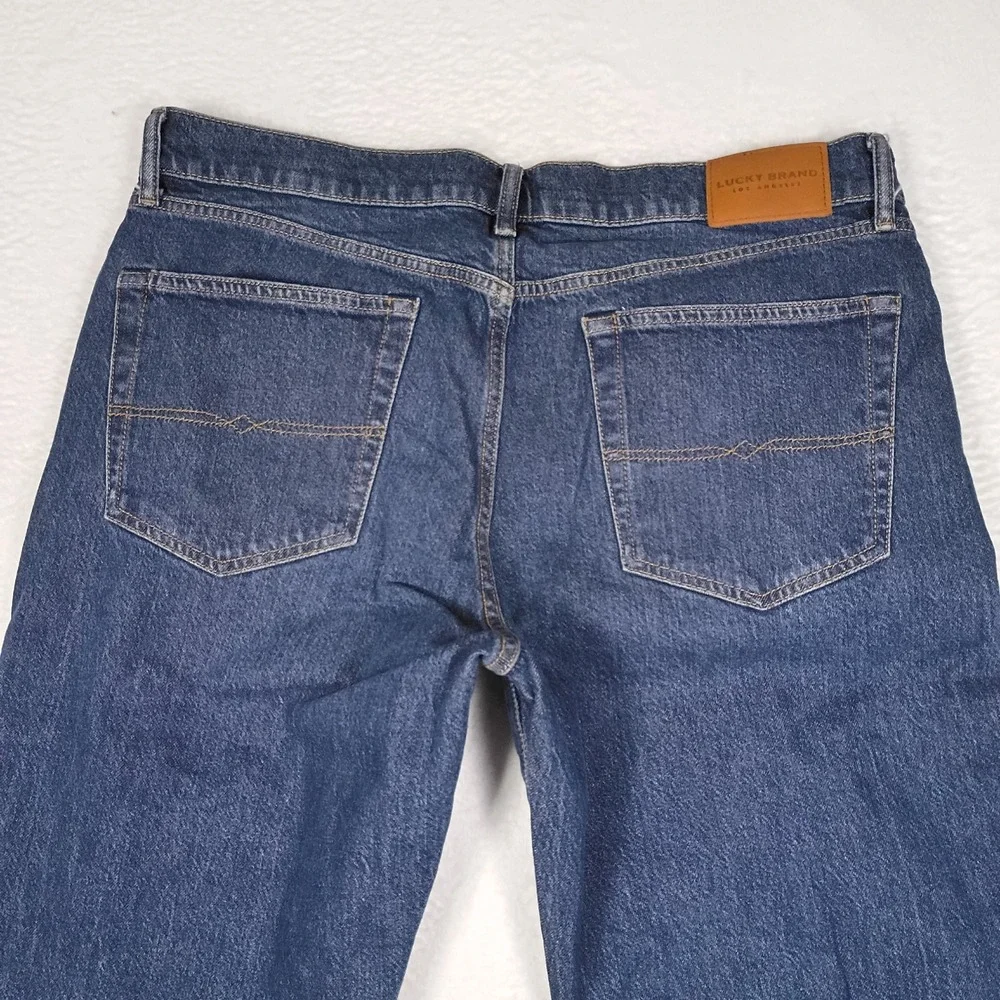 Lucky‎ Brand Jeans Men's 363 Vintage Straight 36x32 Blue Denim Modern Distressed